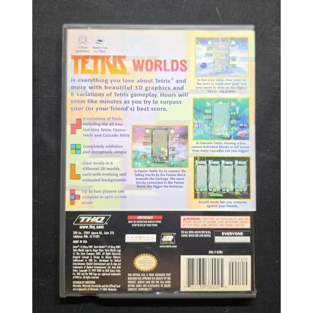 Tetris Worlds GC CIB W/ Manual - GameCube